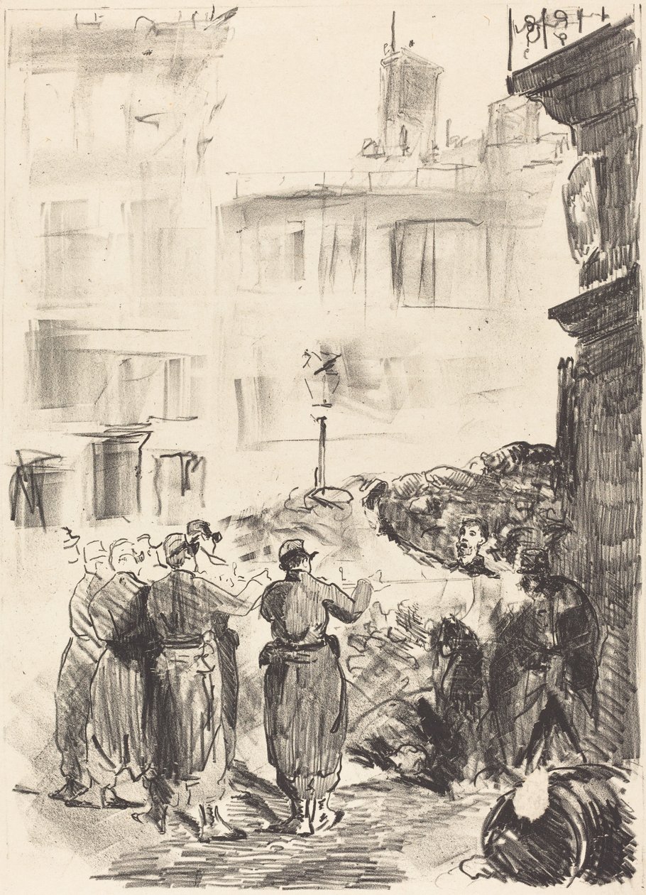 Barrikaden (La barrikaden) av Édouard Manet