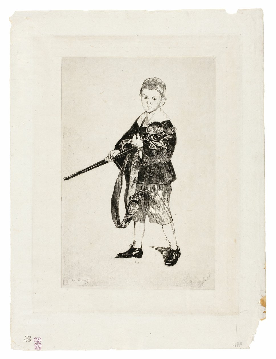 Pojken med svärdet, vänd åt vänster III av Édouard Manet