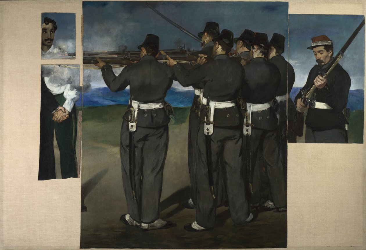 Avrättningen av Maximilian av Mexiko, ca. 1868 av Édouard Manet
