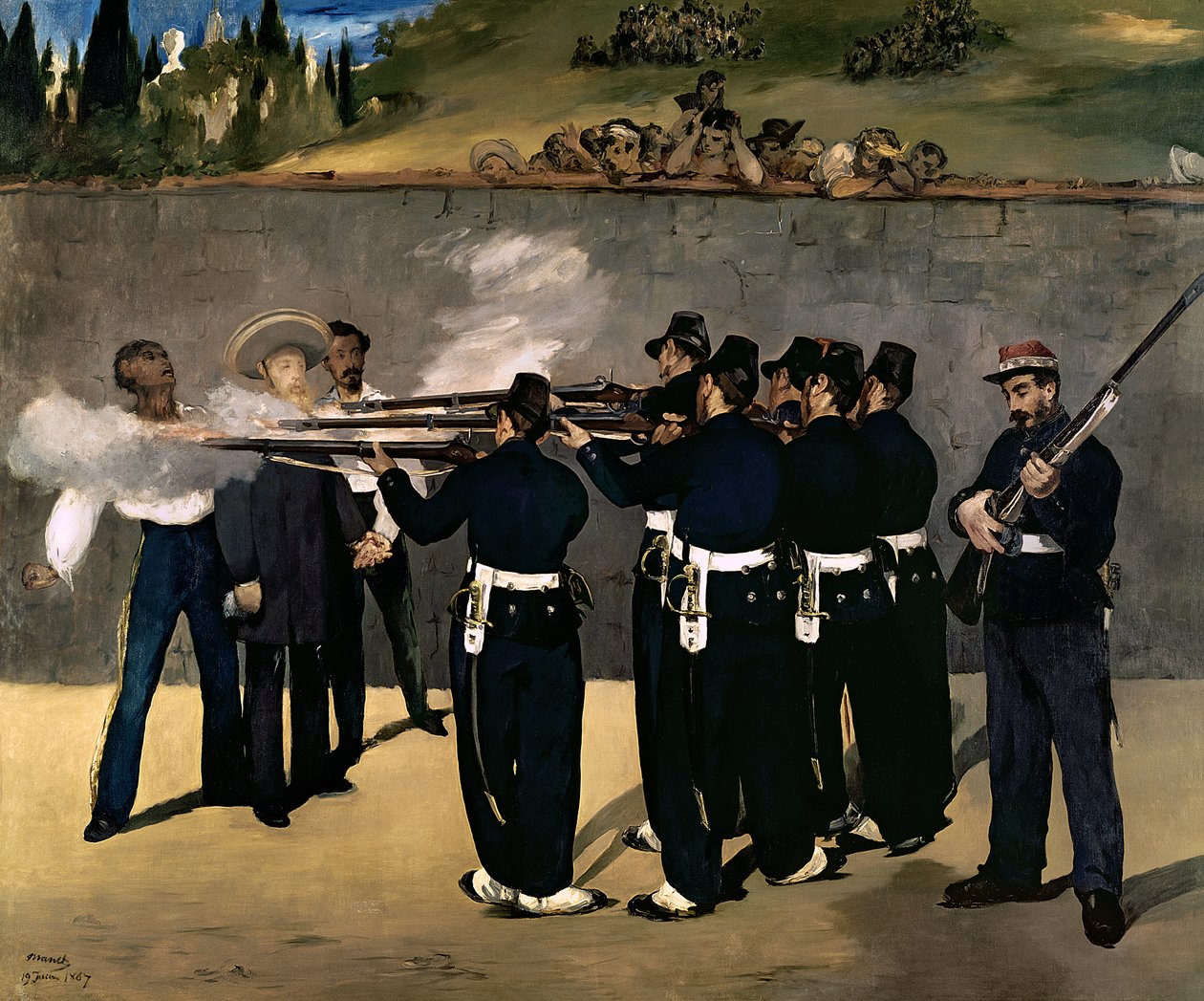Avrättningen av kejsar Maximilian, 1867-8 av Édouard Manet
