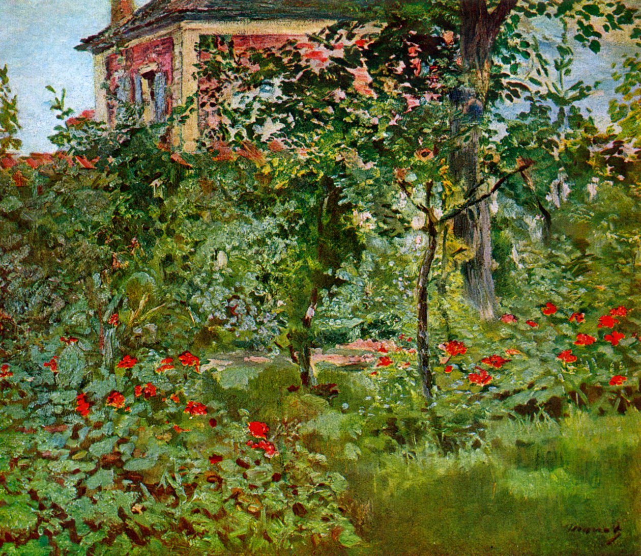 Trädgården vid Bellevue, 1880. av Édouard Manet