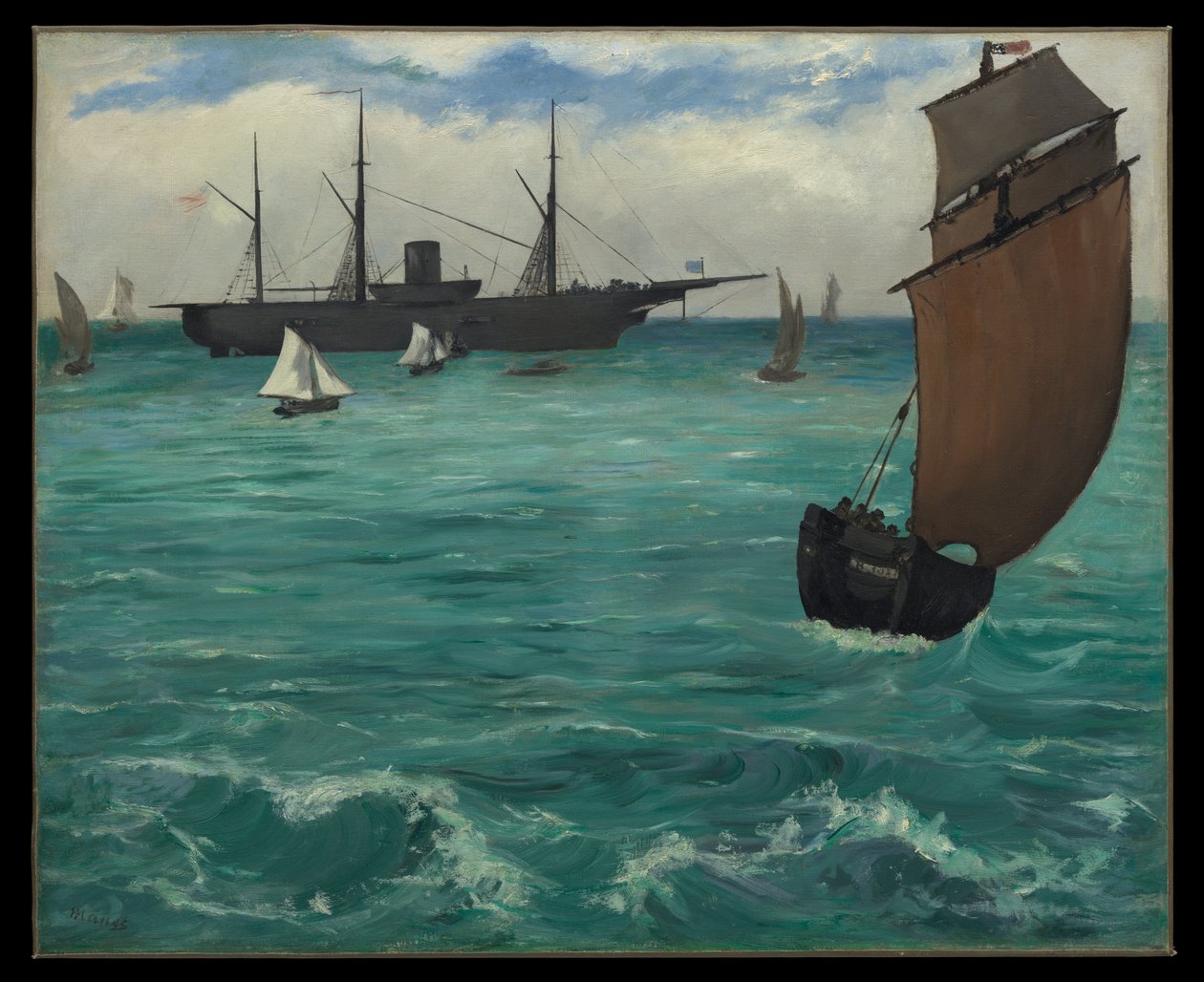 ”Kearsarge” vid Boulogne av Édouard Manet