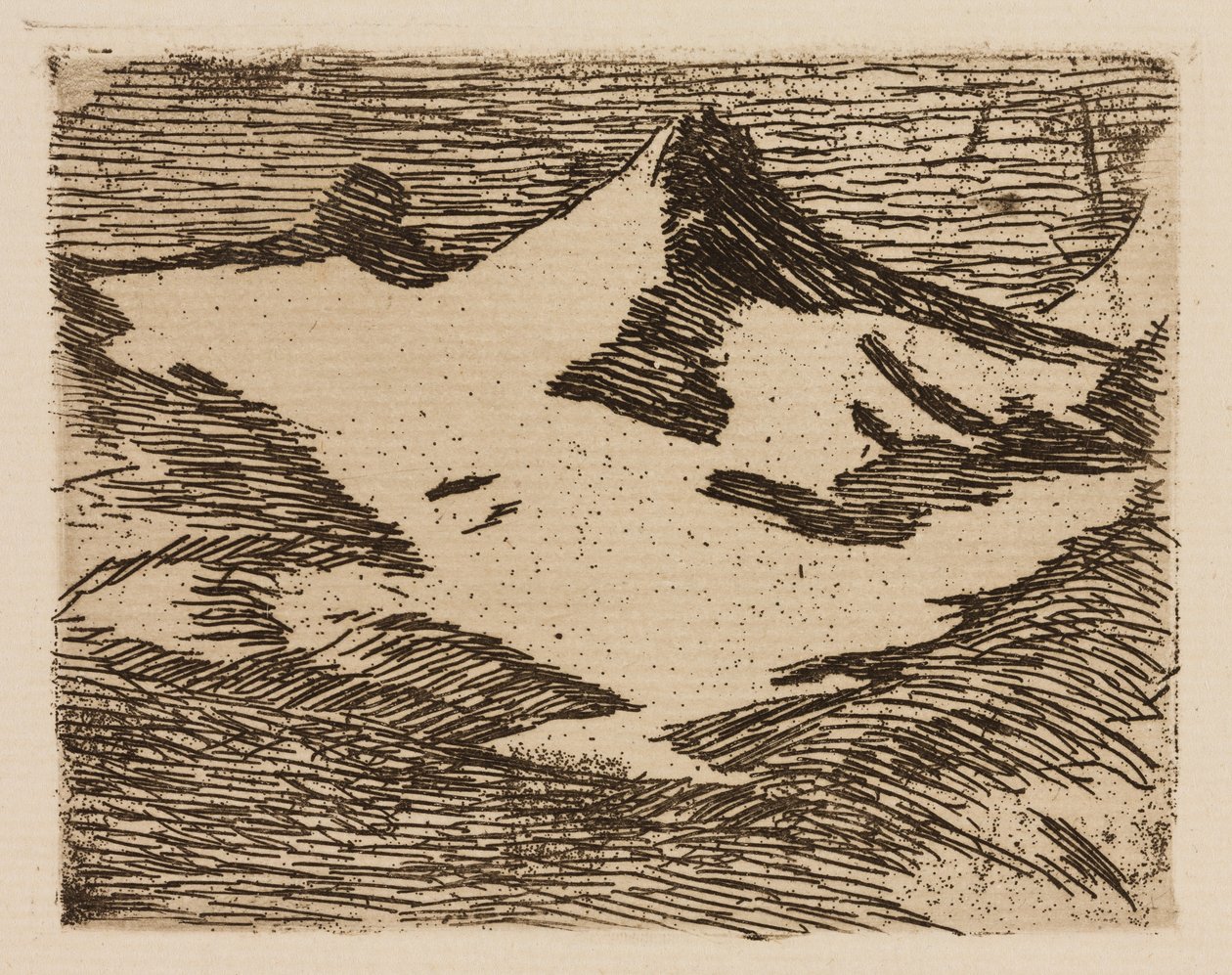 The Mountain, plansch 2 från Le Fleuve av Édouard Manet