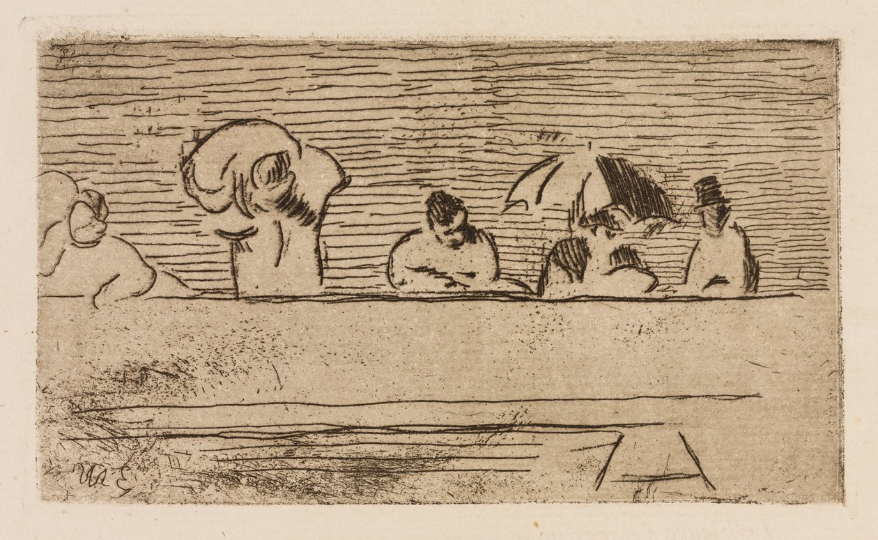 Brons parapet, plansch 5 från Le Fleuve av Édouard Manet
