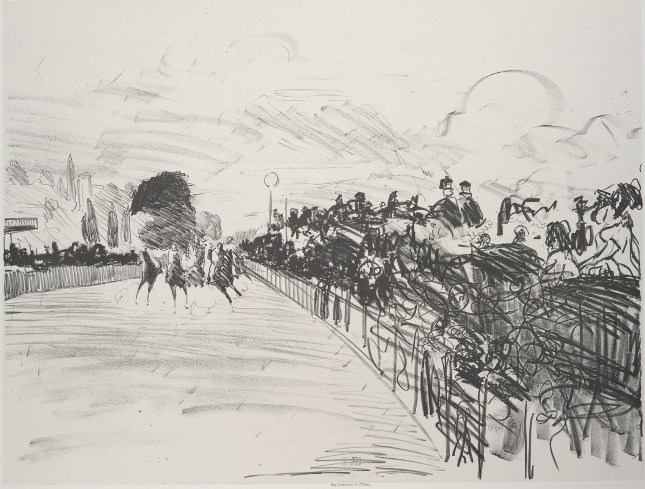 The Races Les Courses, 1865-72, publicerad 1884. av Édouard Manet