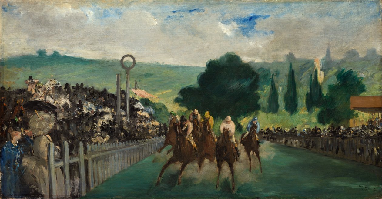 Tävlingarna på Longchamp av Édouard Manet