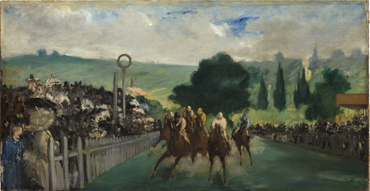 Tävlingarna i Longchamp, 1866 av Édouard Manet