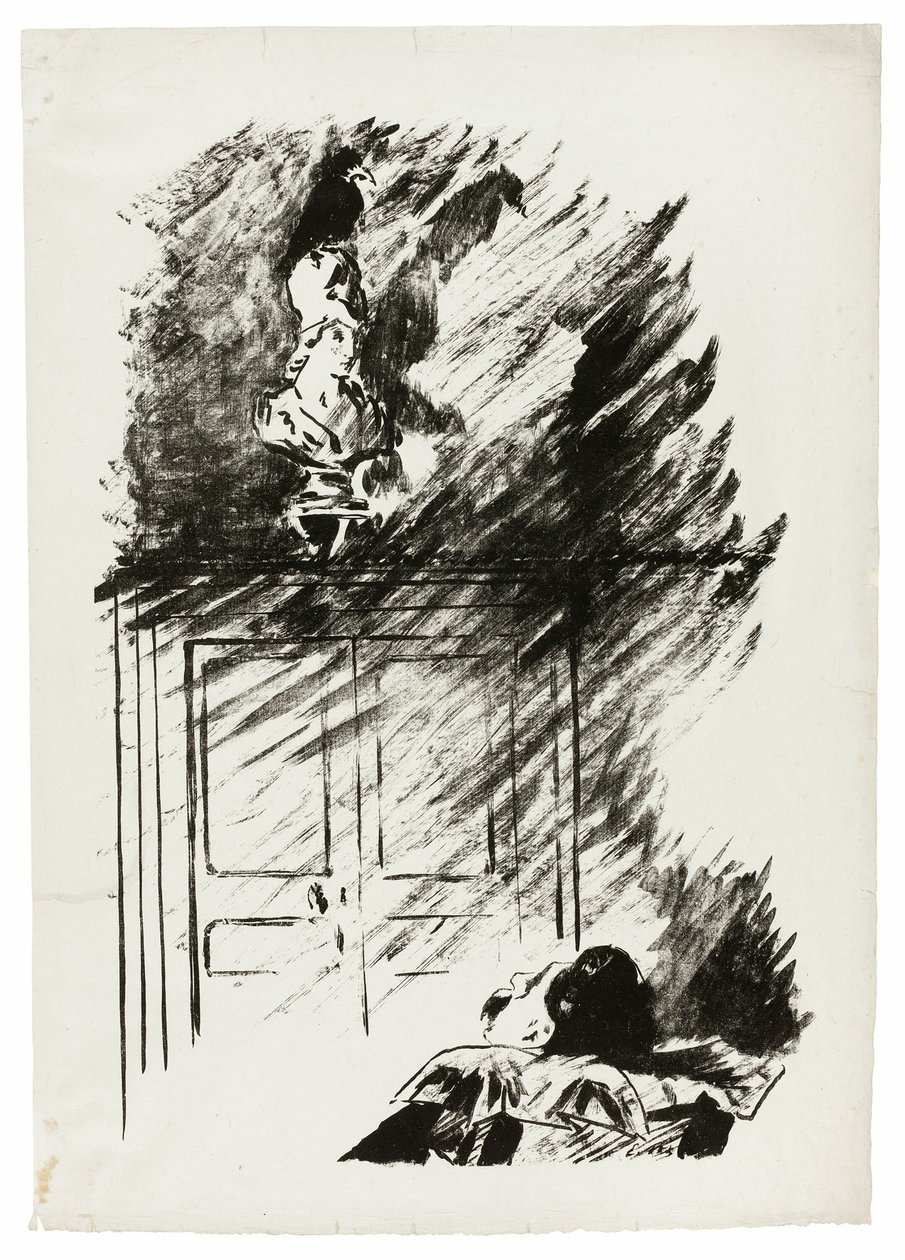 Korpen på Pallas byst ("Perched upon a byst of Pallas..."), från Korpen (Le Corbeau) av Édouard Manet