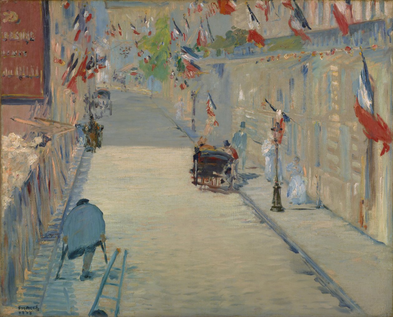 Rue Mosnier med flaggor, 1878 av Édouard Manet