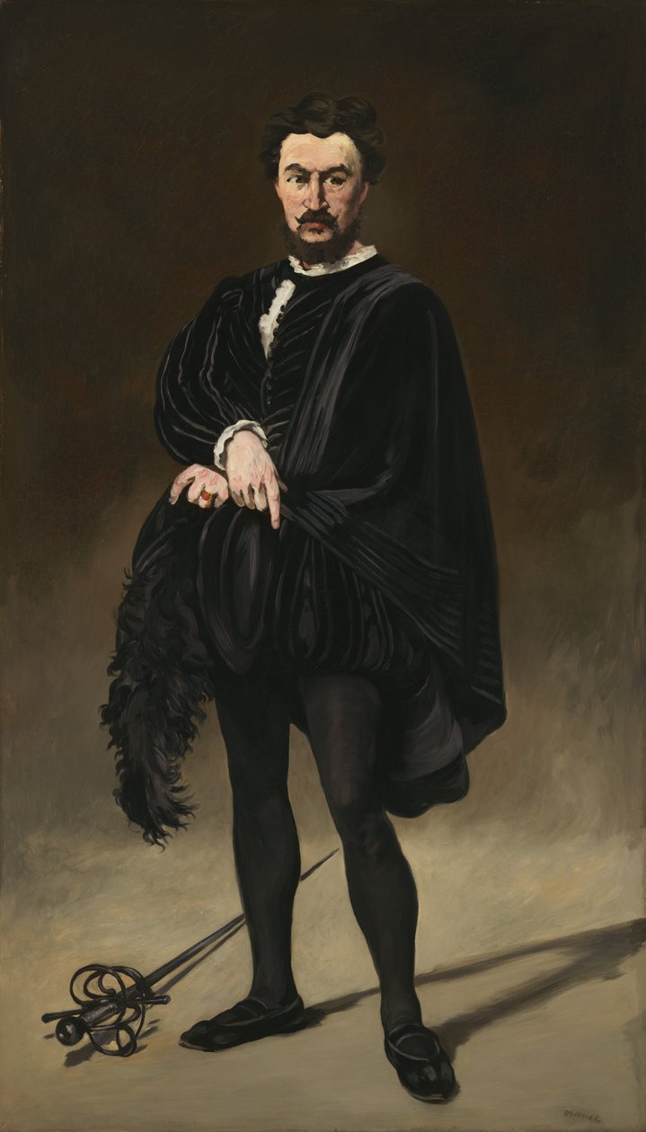 Den tragiske skådespelaren Rouvière som Hamlet, 1866. av Édouard Manet
