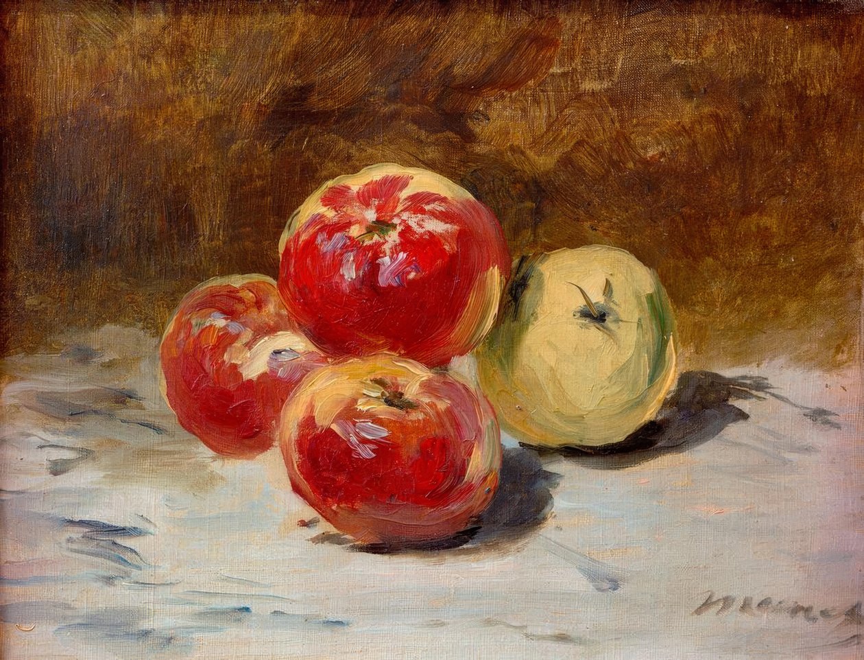 Fyra äpplen av Édouard Manet