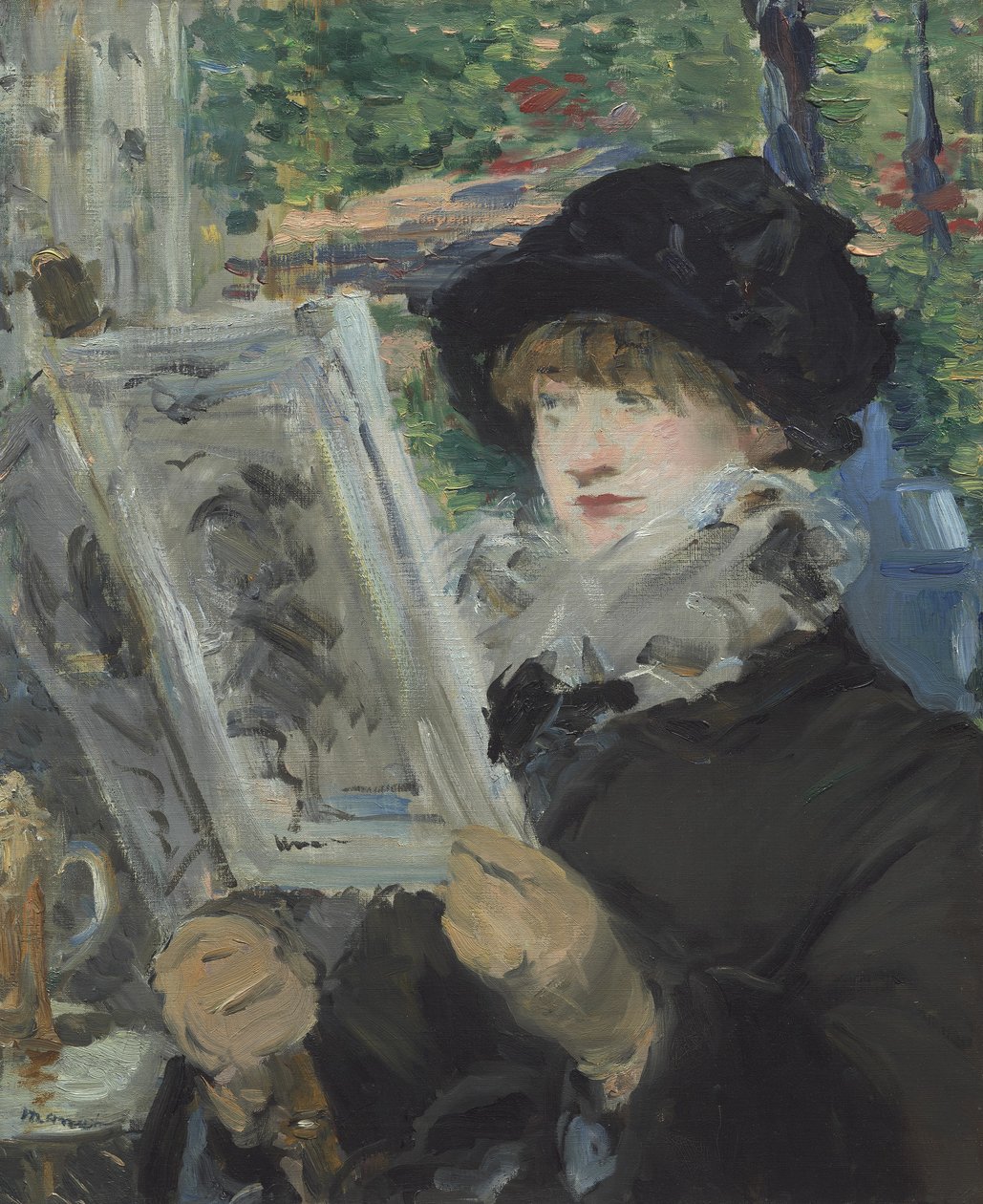 Kvinna som läser, 1879-80 av Édouard Manet