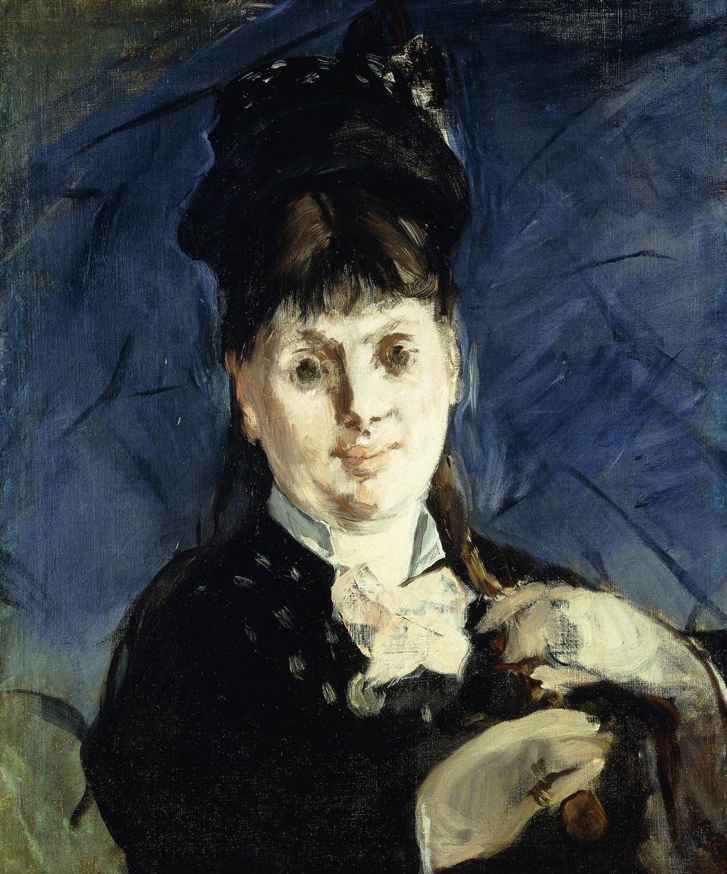 Kvinna och ett paraply; Kvinnan med ett parasoll, ca 1875 av Édouard Manet