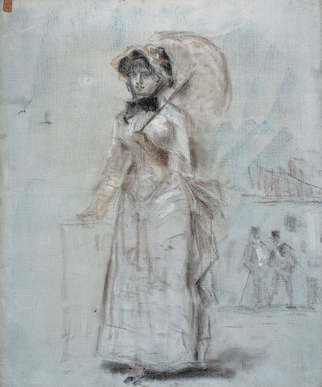 Kvinna som går med ett öppet paraply, 1880 av Édouard Manet