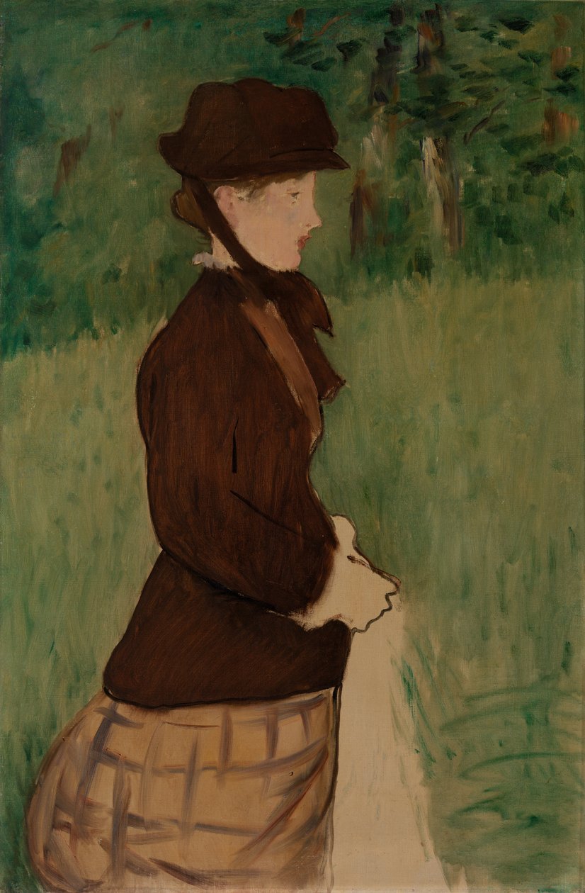 Ung kvinna i en trädgård, 1879 av Édouard Manet