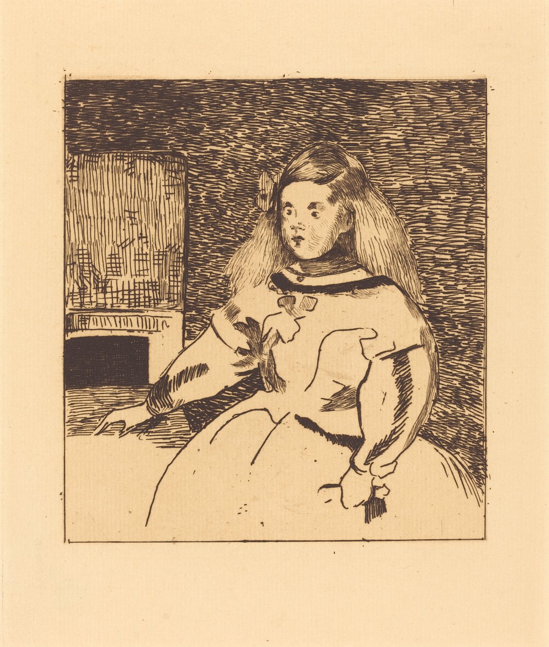 Infanta Marguerite (Infante Marguerite) av Edouard Manet after Diego Velázquez