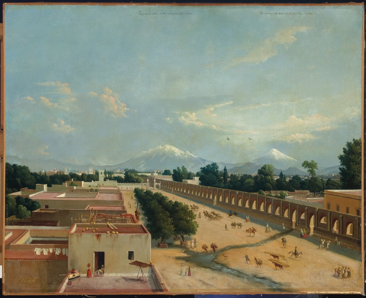 Chapultepec-akvedukten av Edouard Pingret