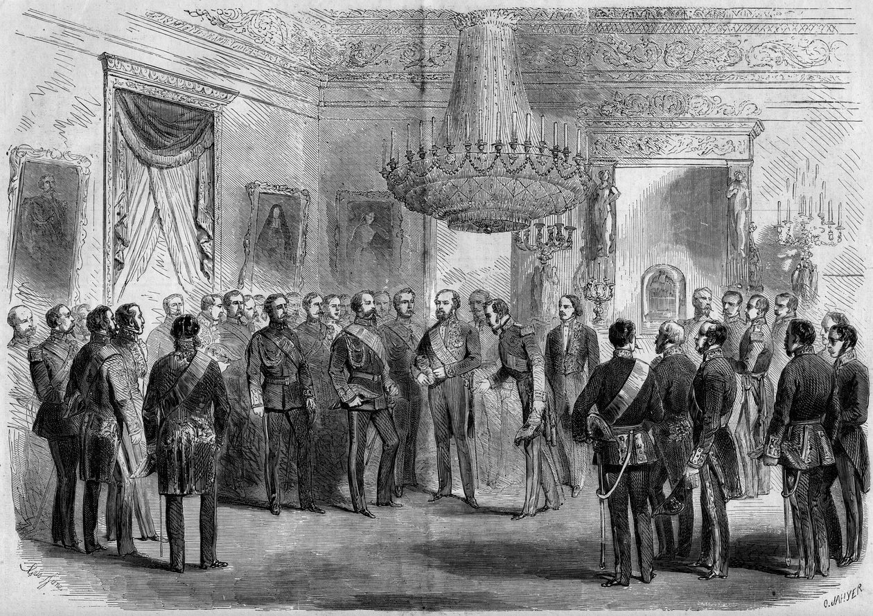 Bröllop mellan prins Napoleon (1822-1891) och prinsessan Clotilde av Savojen (1843-1911) av Edouard Riou