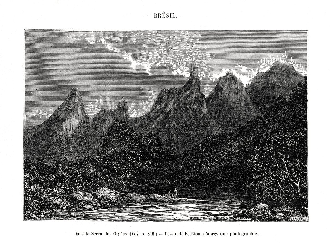 Serra dos Órgãos, Brasilien, 1800-talet. av Edouard Riou