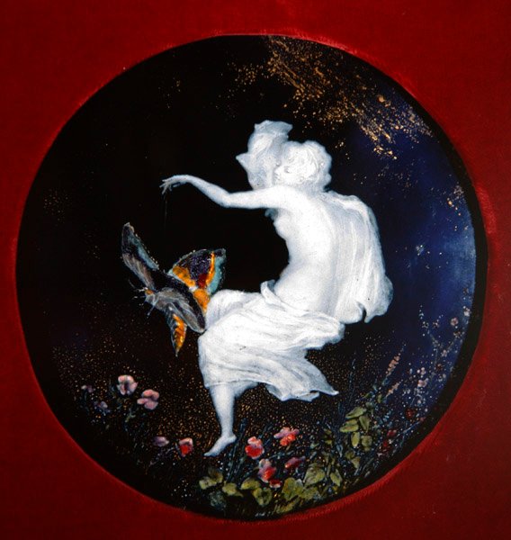 Spirit of the Air - the Elements, c.1870 (emalj på porslin) (se 468027) av Edouard Rischgitz