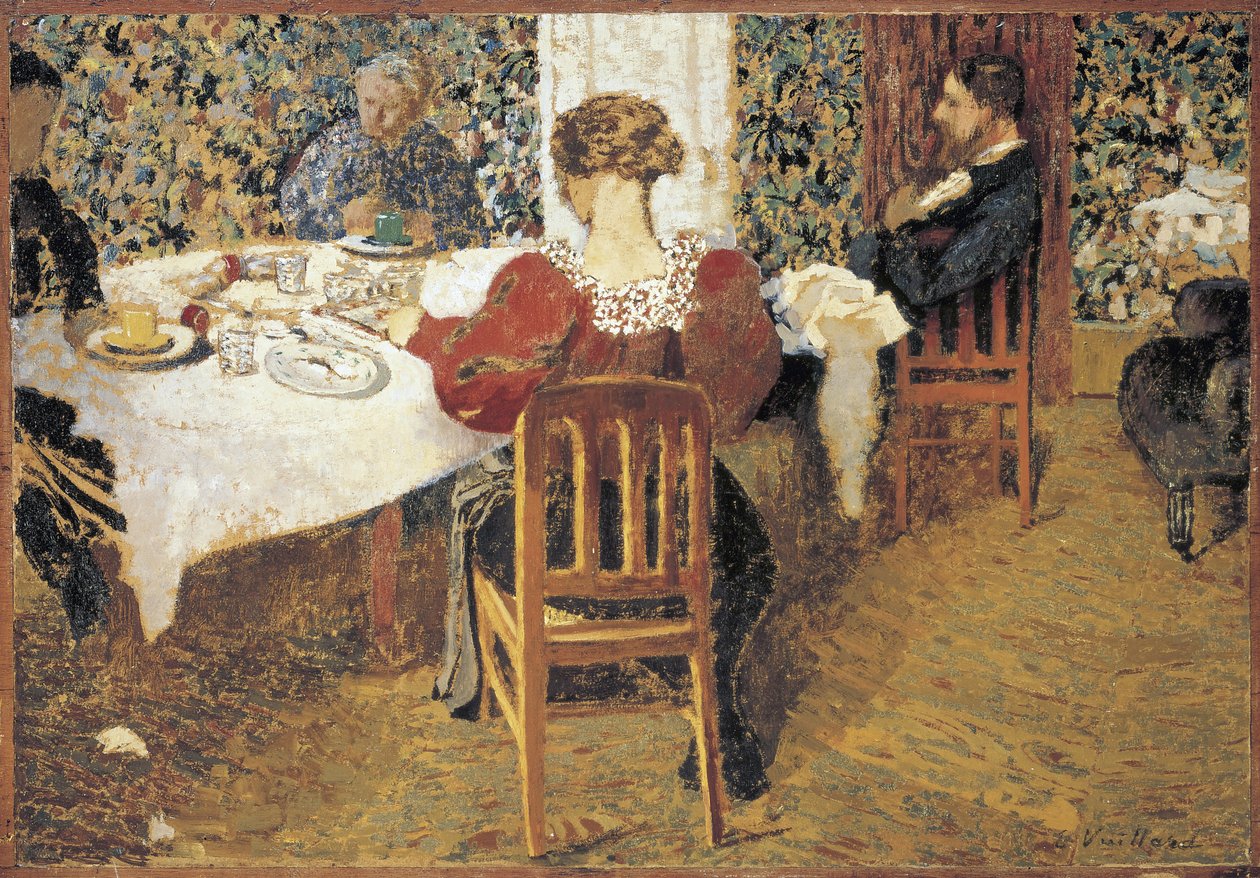 Vid bordet (Le Dejeuner) av Vuillard, Edouard (1868-1940) av Edouard Vuillard