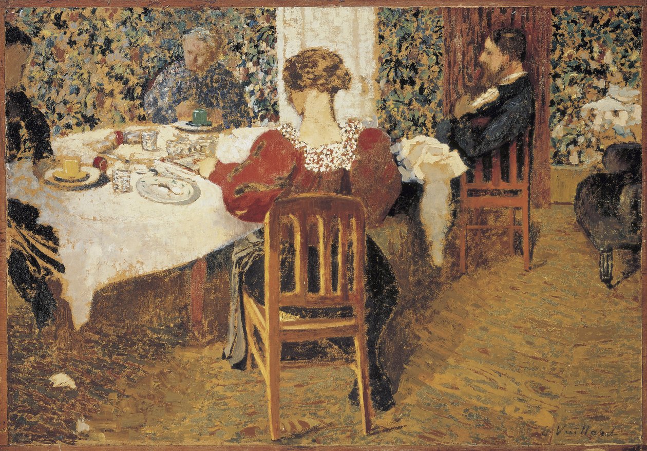 Vid bordet Le Dejeuner, 1892 av Edouard Vuillard