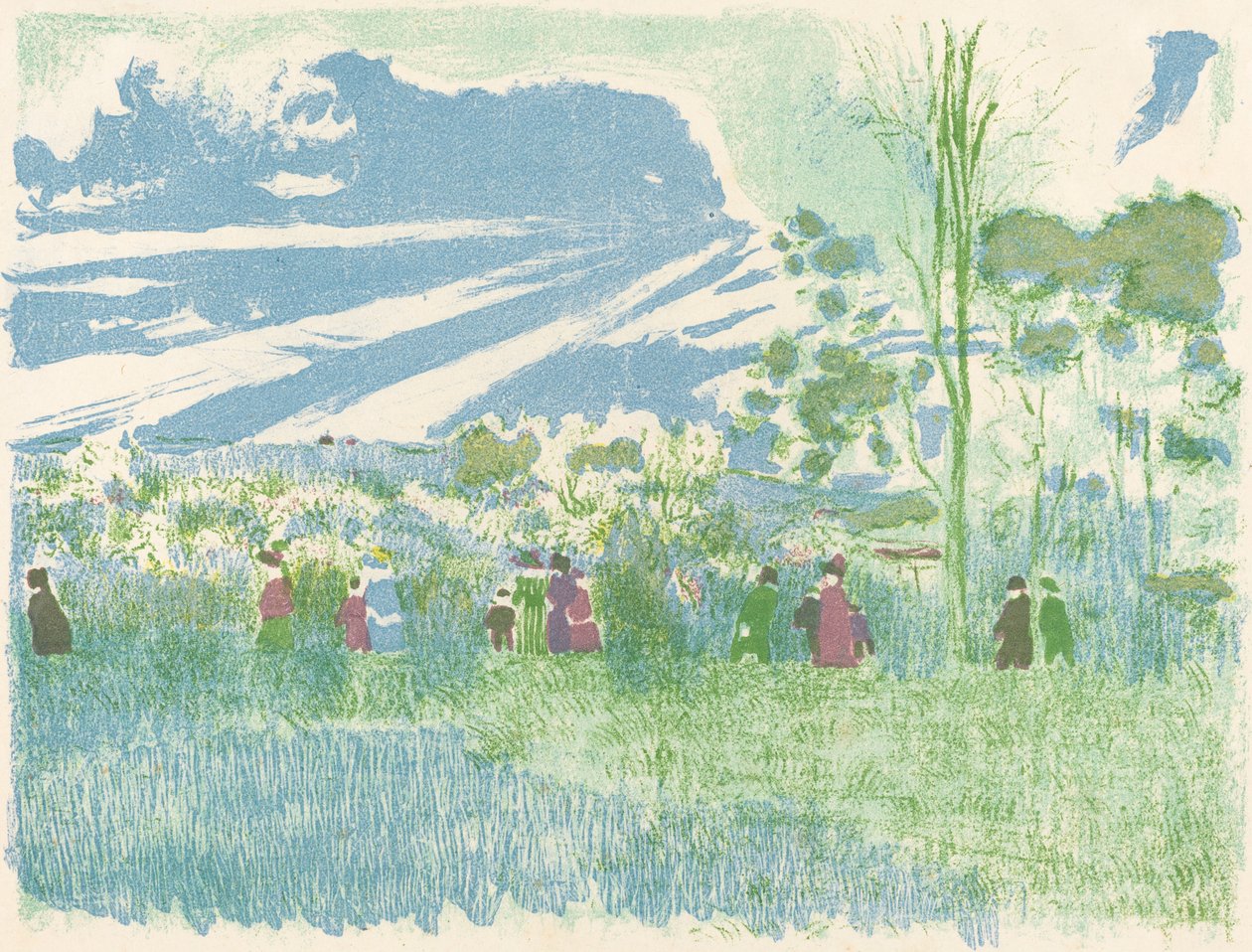 Across Country (A travers champs) av Edouard Vuillard