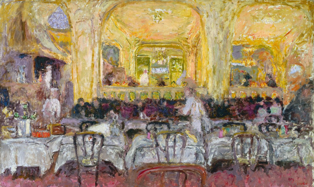 Café Wepler, c.1908-10, omarbetad 1912 av Edouard Vuillard