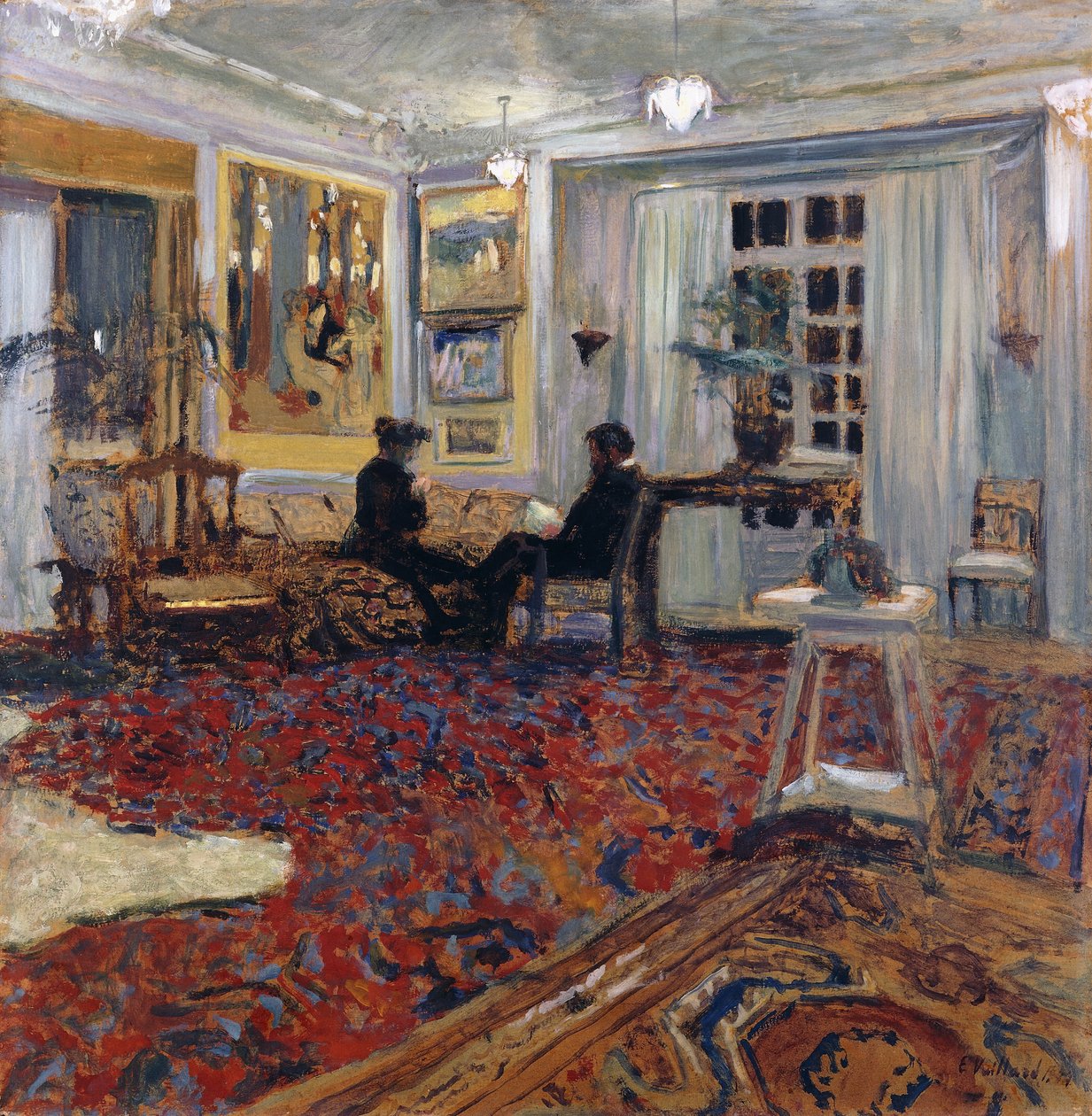 Chatta på Fontaines: Herr och fru Arthur Fontaine; Chatt på Fontaines: Monsieur och Madame Arthur Fontaine, 1904 av Edouard Vuillard