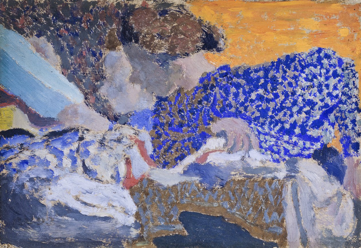 Två arbetare i syverkstaden av Edouard Vuillard