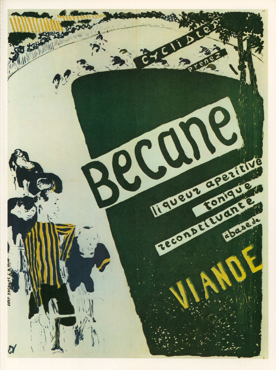 Edouard Vuillard: Becane - aperitiv tonic likör ... (litografi) av Edouard Vuillard