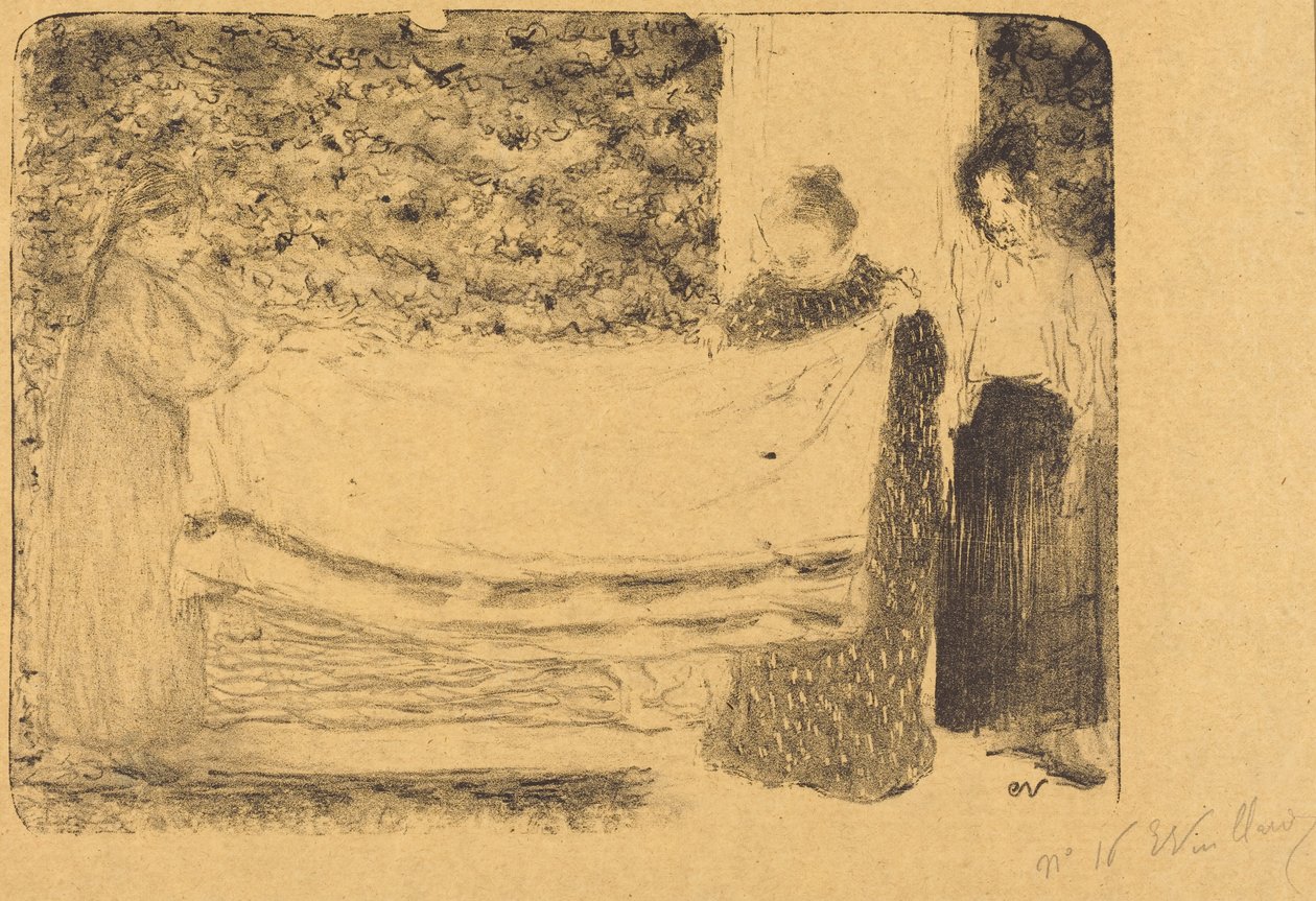 Das Wäschefalten av Edouard Vuillard