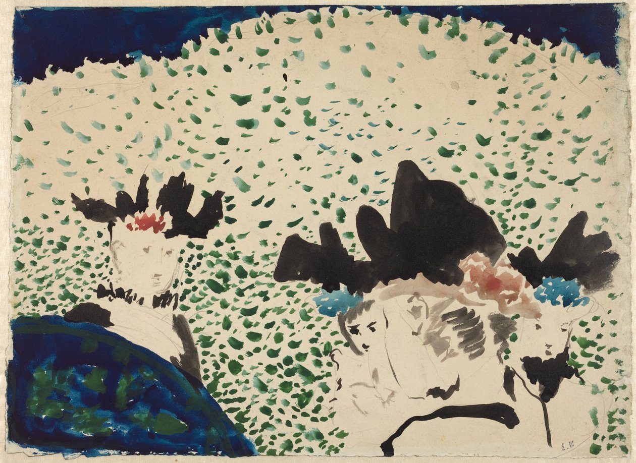 Fyra damer med eleganta hattar av Edouard Vuillard