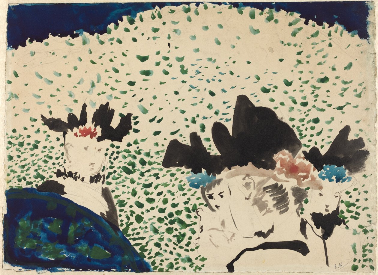 Fyra damer med snygga hattar, 18921893. av Edouard Vuillard