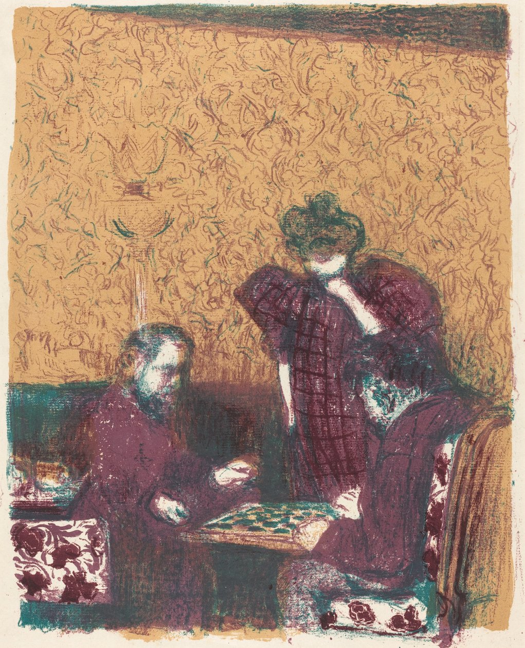 Game of Checkers (La partie de ladies) av Edouard Vuillard