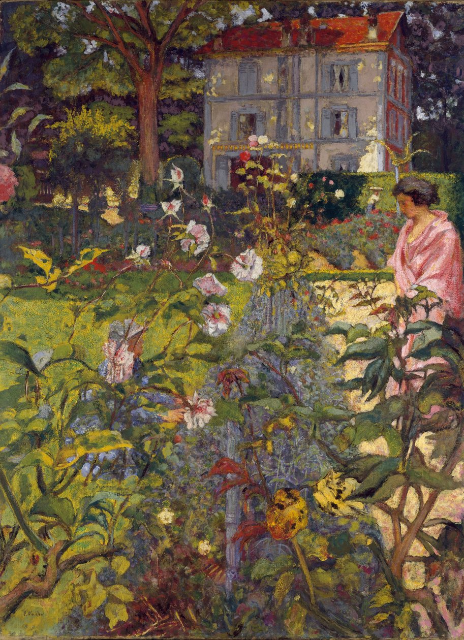 Garden at Vaucresson, 1920 (valpsjuka på duk) av Edouard Vuillard