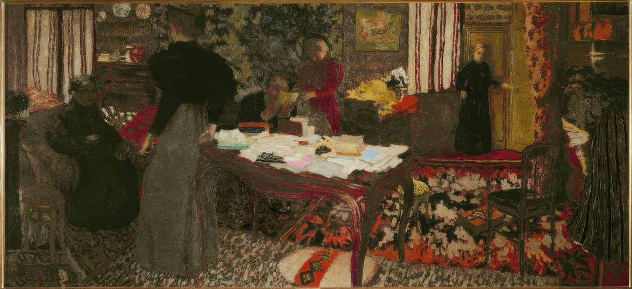 Grand Interieur med sex karaktärer av Edouard Vuillard