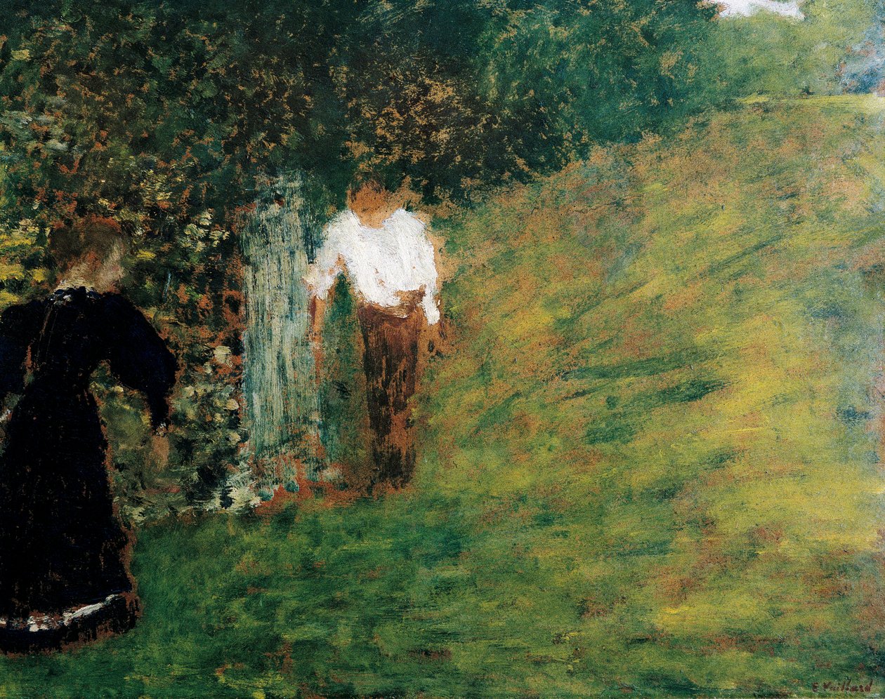 Man och kvinna nära ett träd av Edouard Vuillard