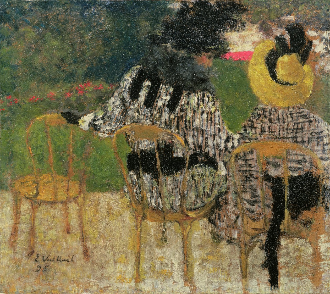 I Tuilerierna, 1895 (olja på kartong) av Edouard Vuillard