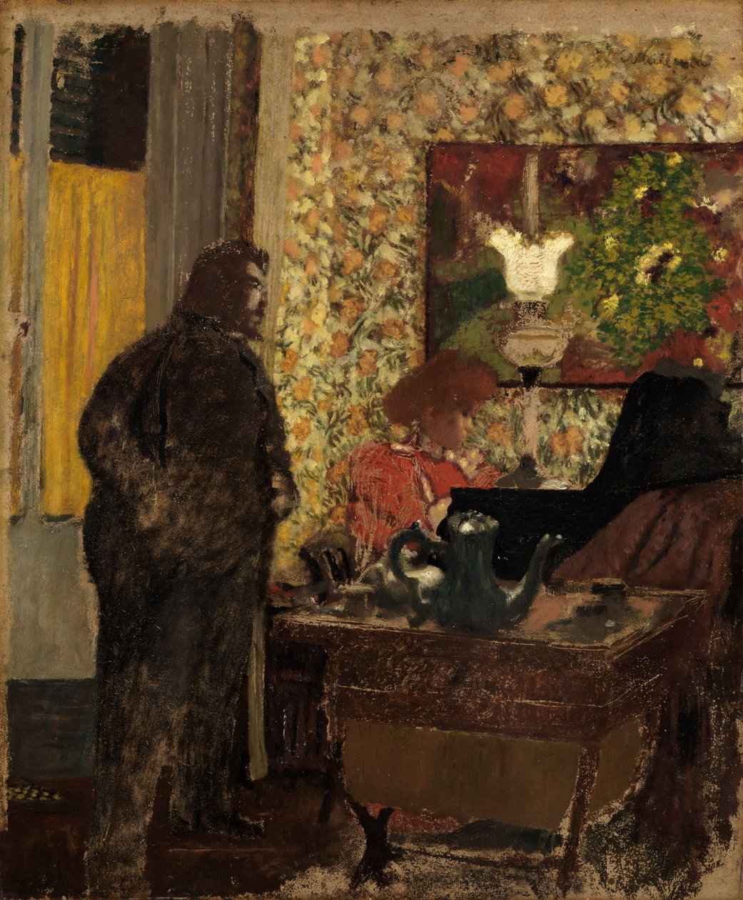 Interiör med Misia Natanson vid pianot av Edouard Vuillard