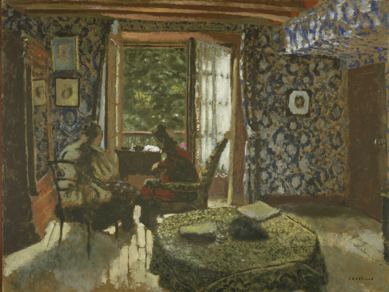 Interiör, ca 1900-1901 (olja på kartong) av Edouard Vuillard