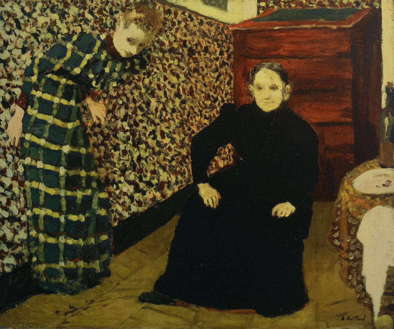 Interiör, mor och syster till konstnären, 1893 av Edouard Vuillard