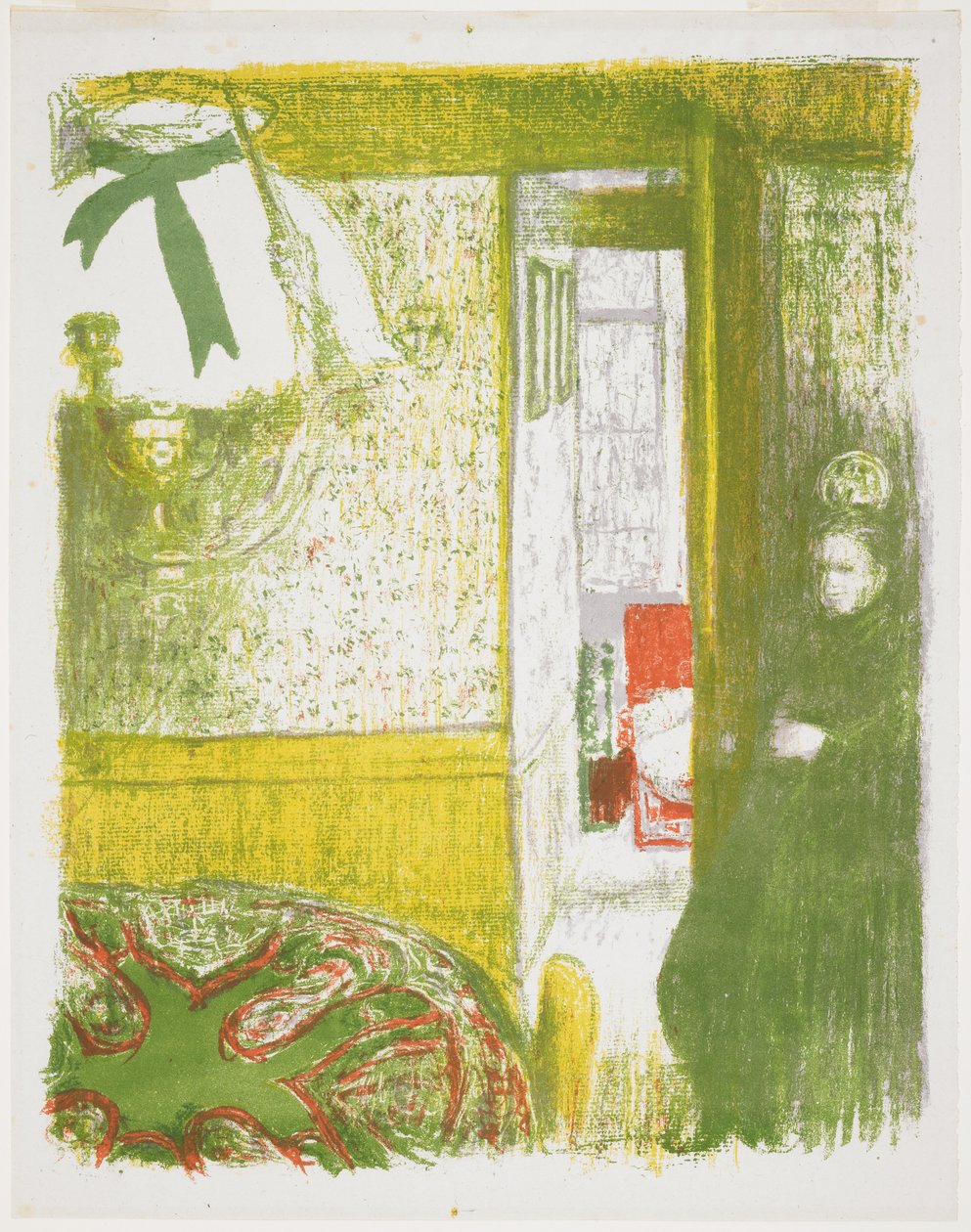 Inredning med hänglampa av Edouard Vuillard