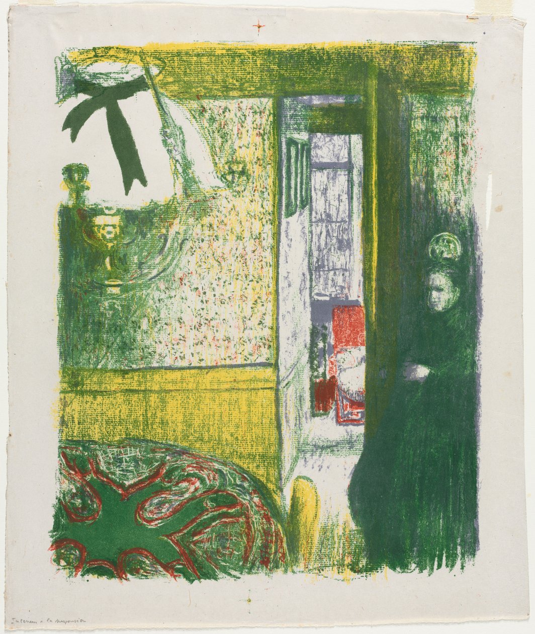 Inredning med hänglampa av Edouard Vuillard