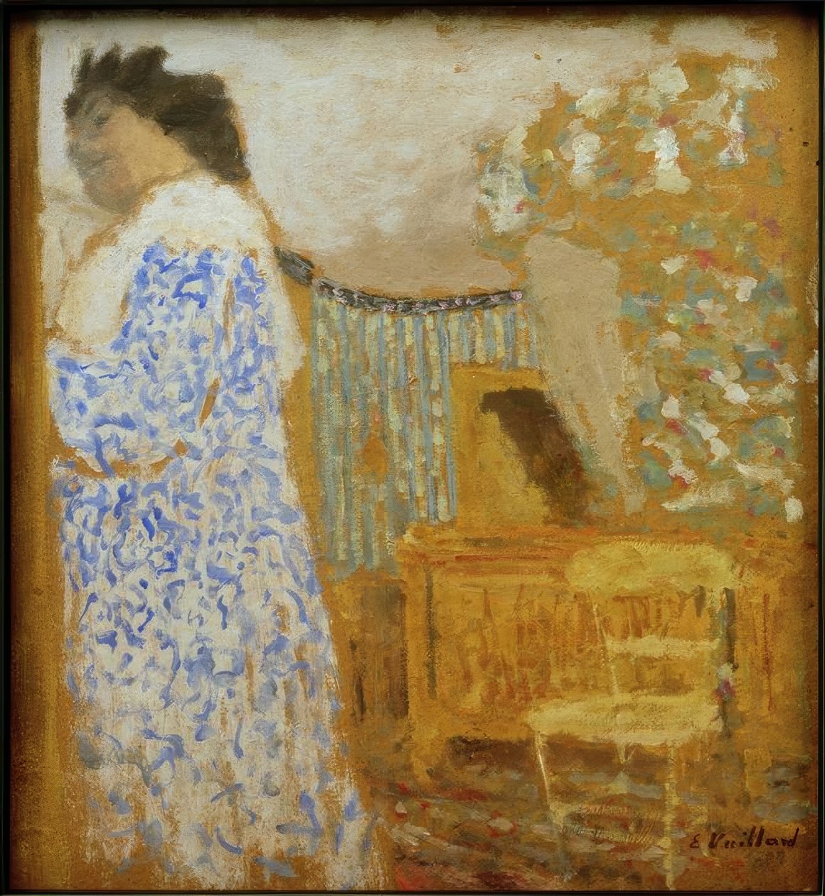 Interiör med kvinna av Edouard Vuillard