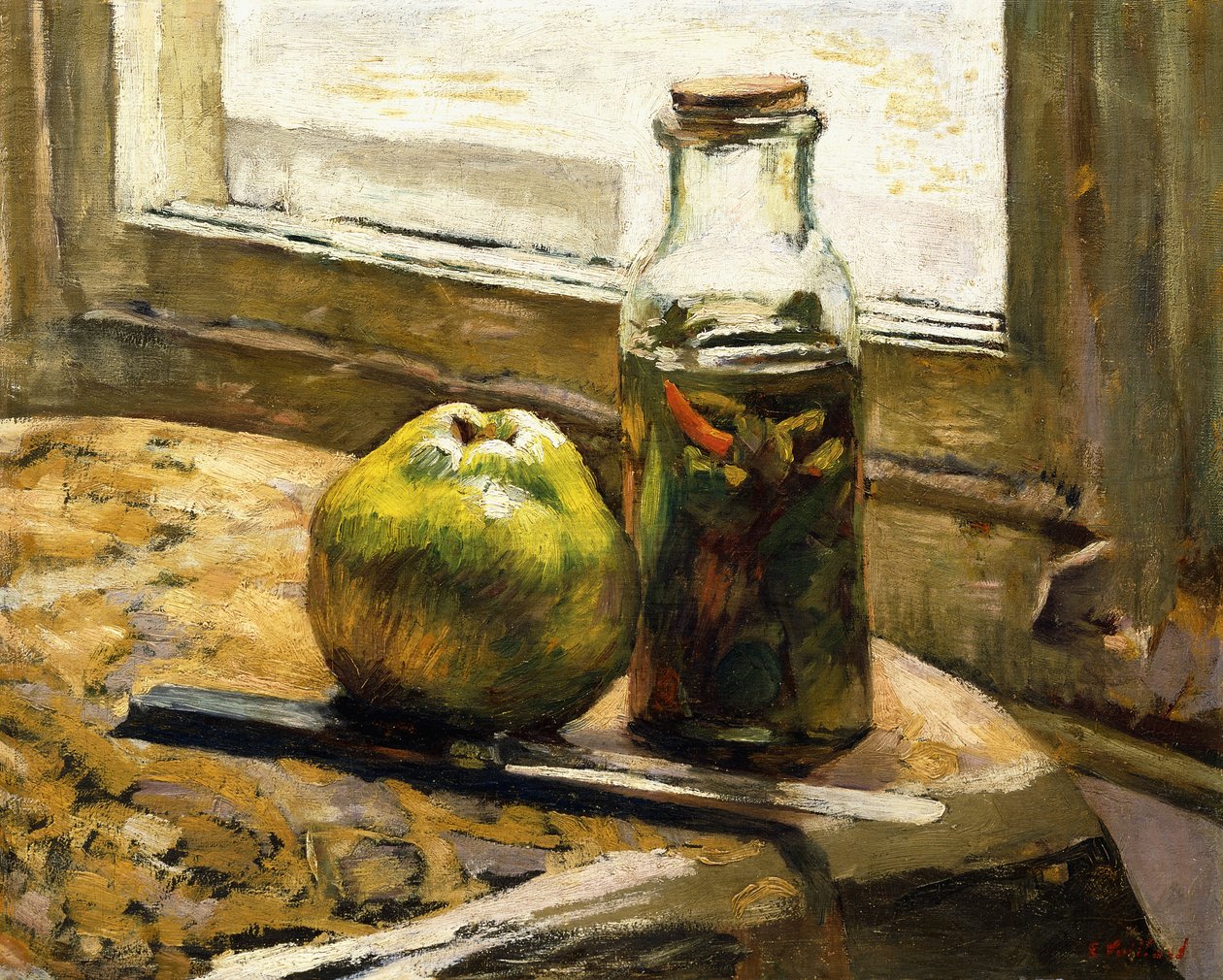 Burk med pickles och äpple, 1889-90 av Edouard Vuillard