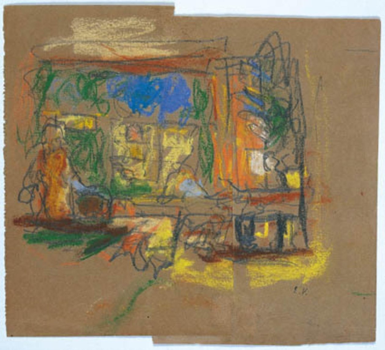Titta genom ett fönster in i ett rum av Edouard Vuillard