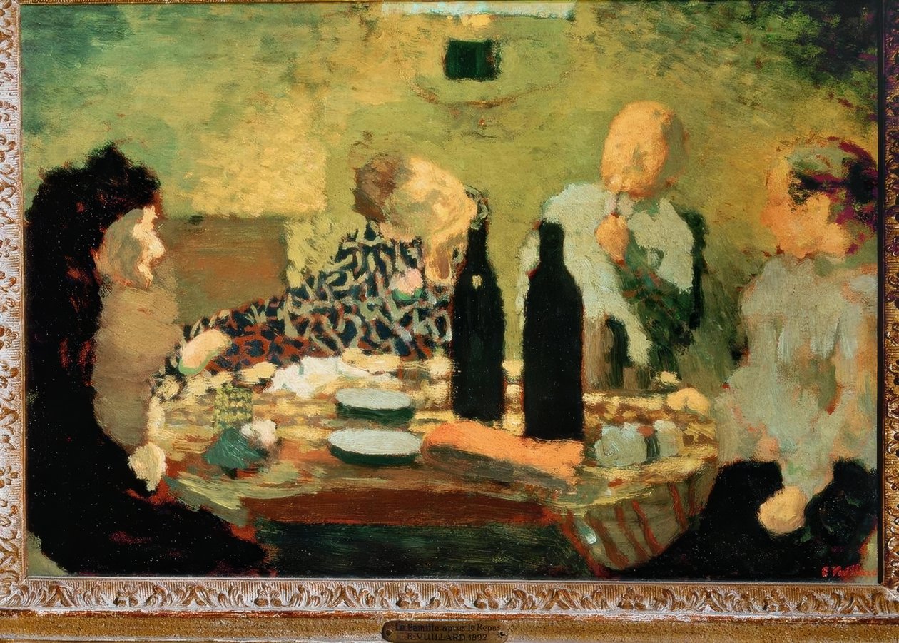Familjen efter maten av Edouard Vuillard