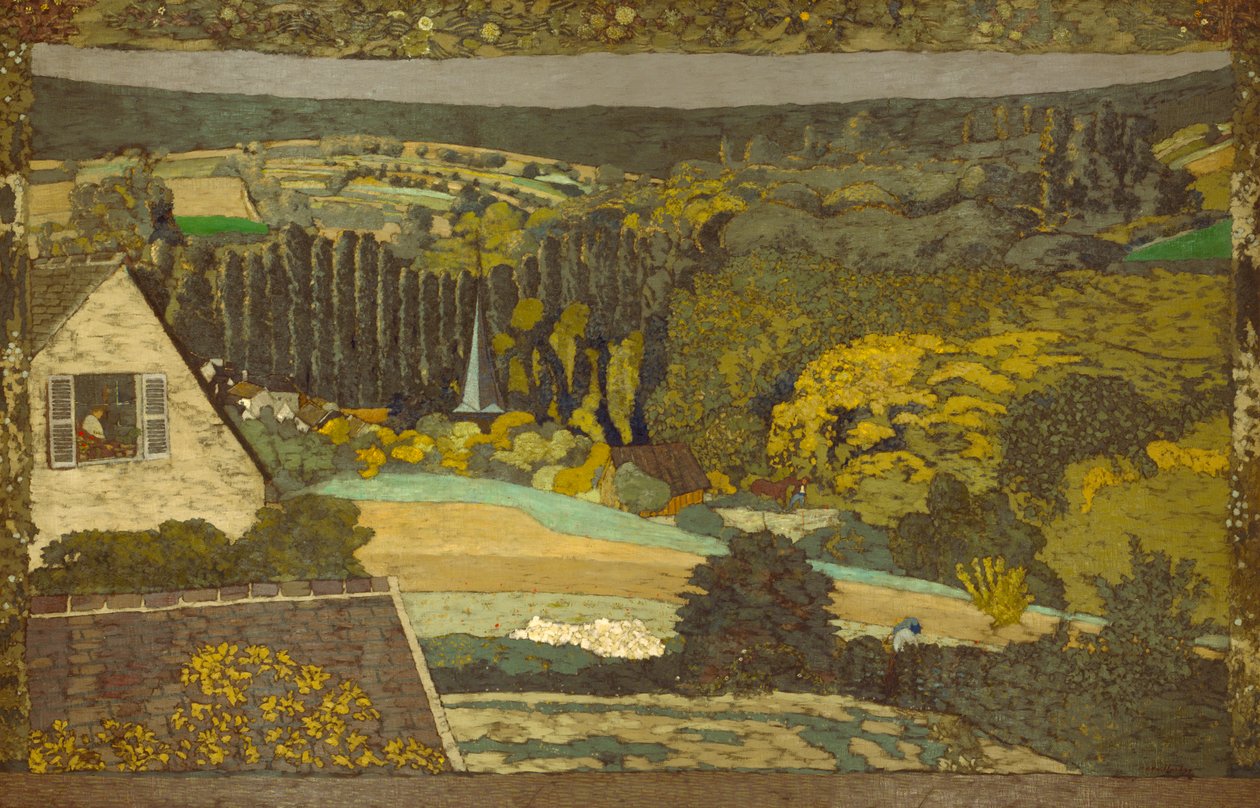 Landskap: Fönster med utsikt över skogen av Edouard Vuillard