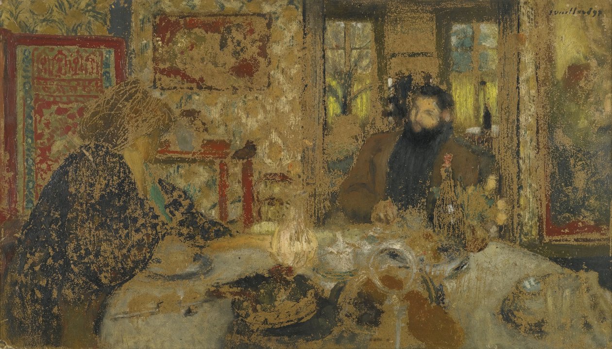 Lunch. Misia och Cipa i Villeneuve, 1897 av Edouard Vuillard
